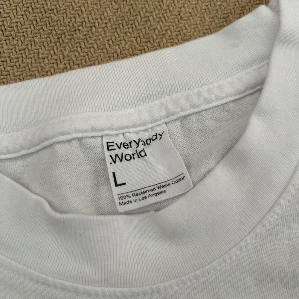 Everybody World Basic White Reclaimed Cotton Tee … - image 3
